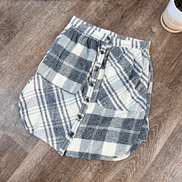 NWT French Connection New Women Arla Patched Flannel Skirt - Picture 2 of 6